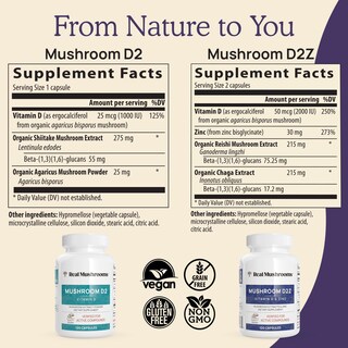 Foto 3 | Suplementos de Zinc con Hongos Auténticos con Vitamina D2 120 Unidades- Venta Internacional
