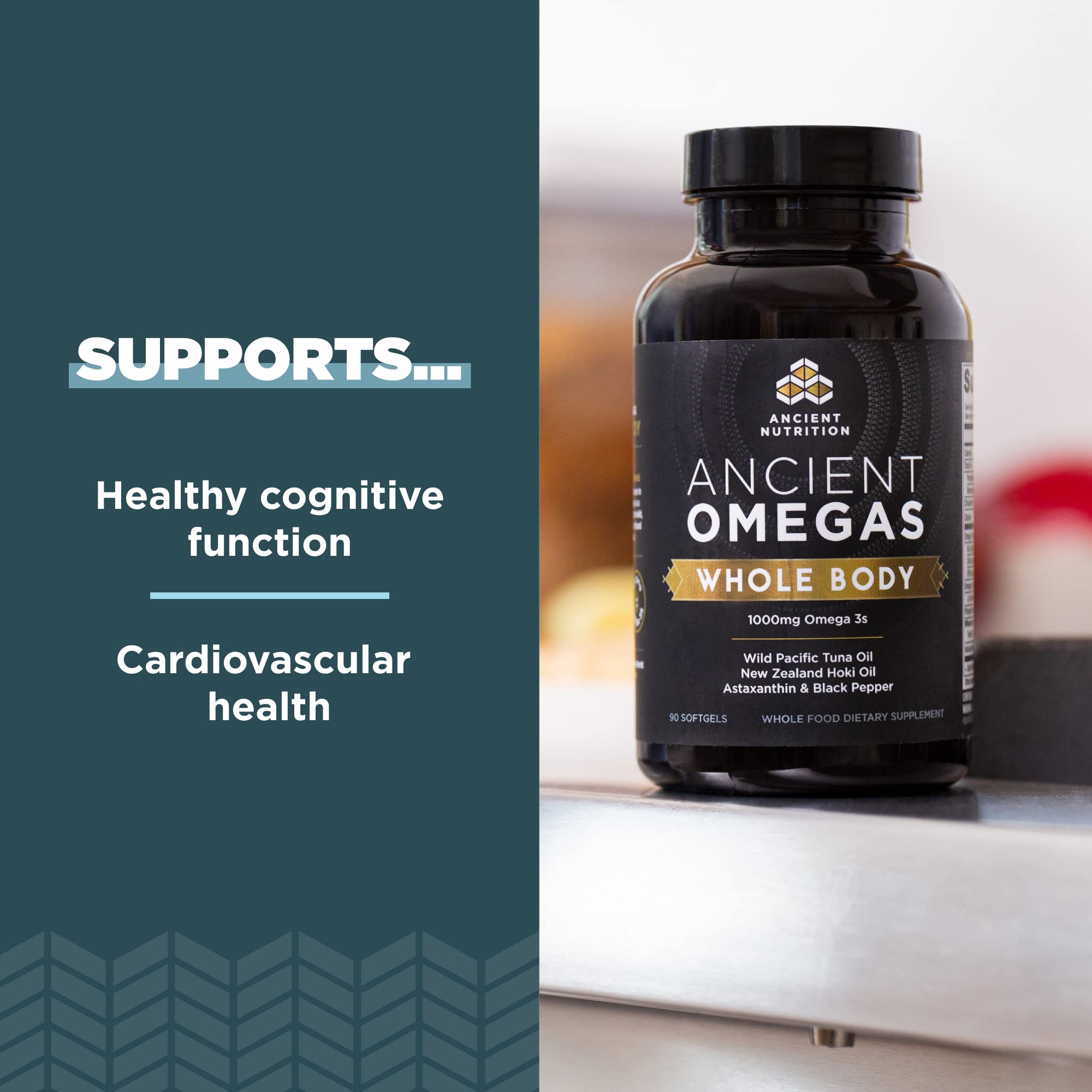 Foto 4 pulgar | Suplemento Ancient Nutrition Ancient Omegas 90 Cápsulas - Venta Internacional