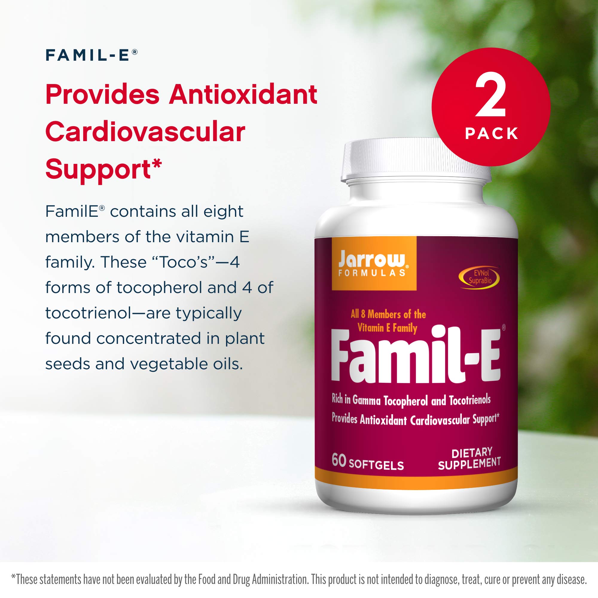 Foto 4 pulgar | Suplemento Jarrow Formulas Famil-e 60 Cápsulas Blandas X 2 - Venta Internacional.