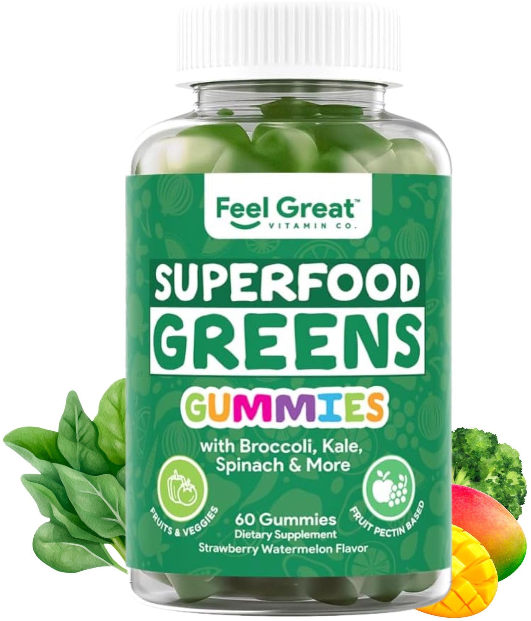 Complementa Las Gomitas Super Greens De The Feel Great Vitamin Company - Venta Internacional.