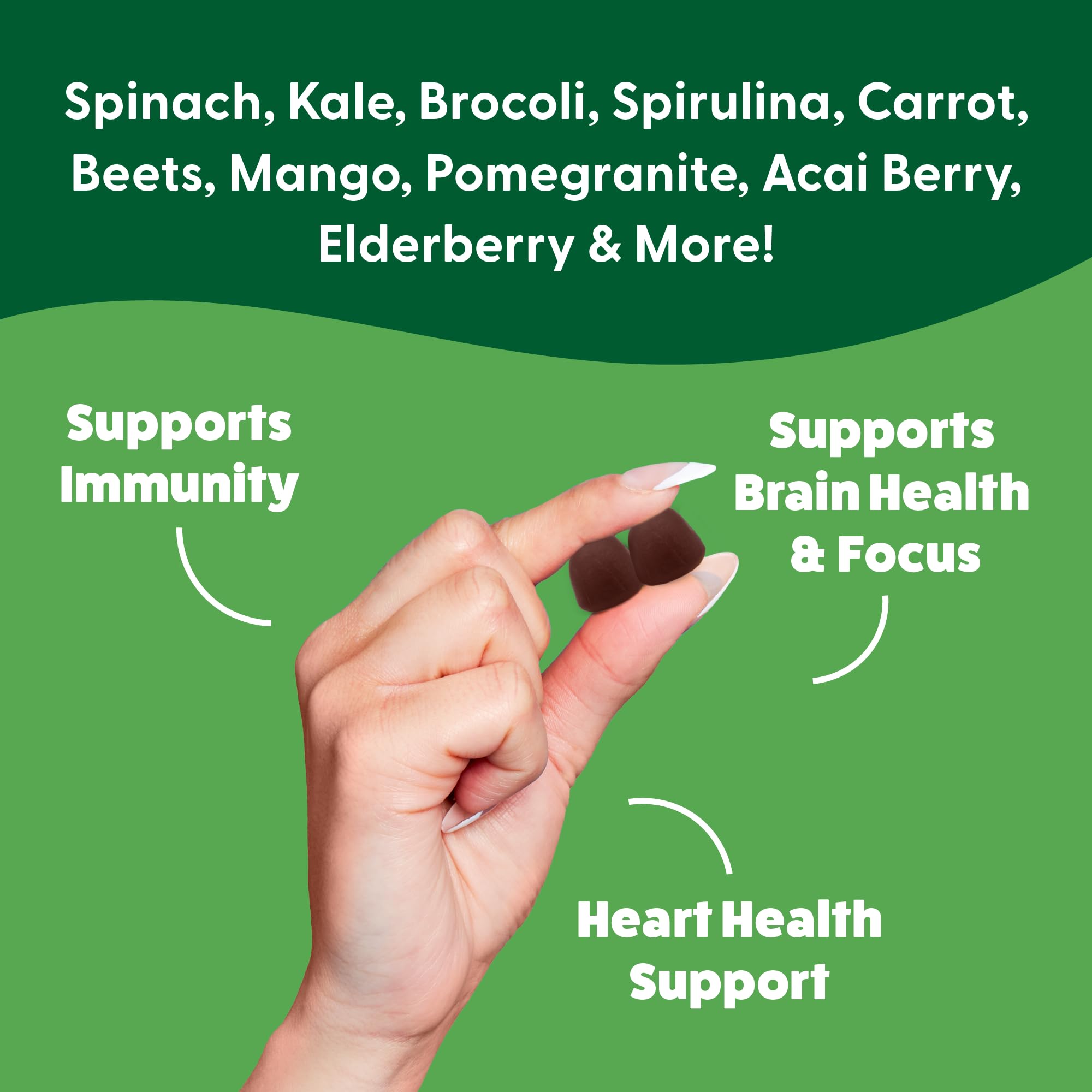 Foto 5 pulgar | Complementa Las Gomitas Super Greens De The Feel Great Vitamin Company - Venta Internacional.