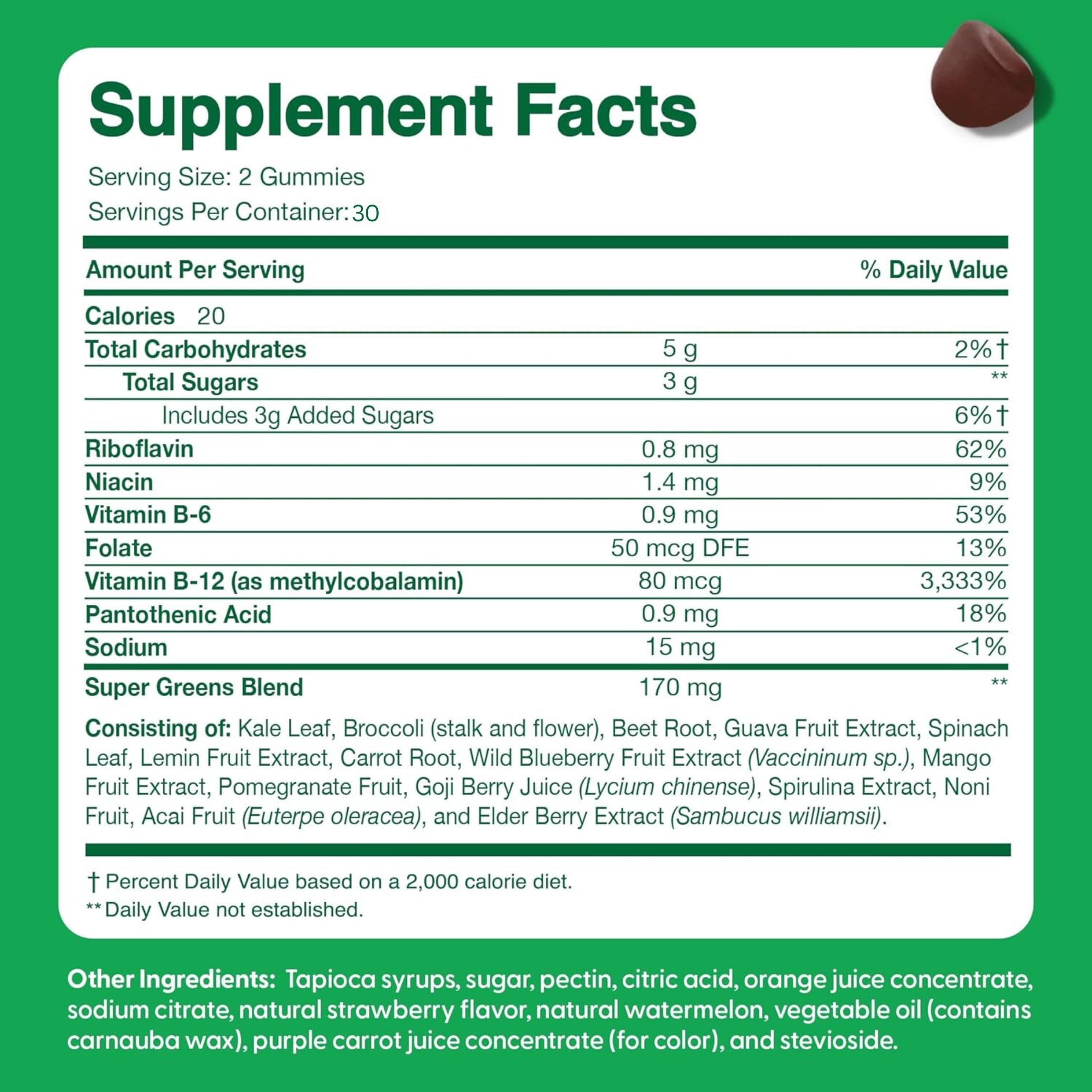 Foto 7 pulgar | Complementa Las Gomitas Super Greens De The Feel Great Vitamin Company - Venta Internacional.