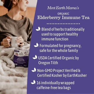 Foto 3 | Suplemento Earth Mama Elderberry Immune Tea de 3 Piezas-Venta Internacional