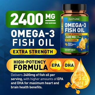 Foto 2 | Suplemento De Aceite De Pescado Omega 3 Built By Nature 2400 Mg 120 Cápsulas Blandas - Venta Internacional.