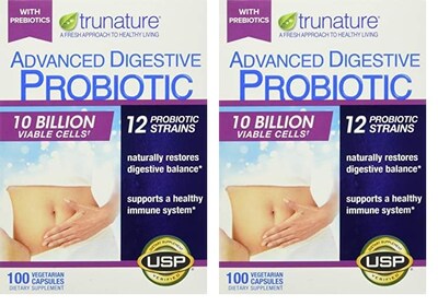 Foto 1 | Suplemento Probiótico Digestivo Avanzado Trunature 2 Frascos de 100 Cápsulas C/U - Venta Internacional