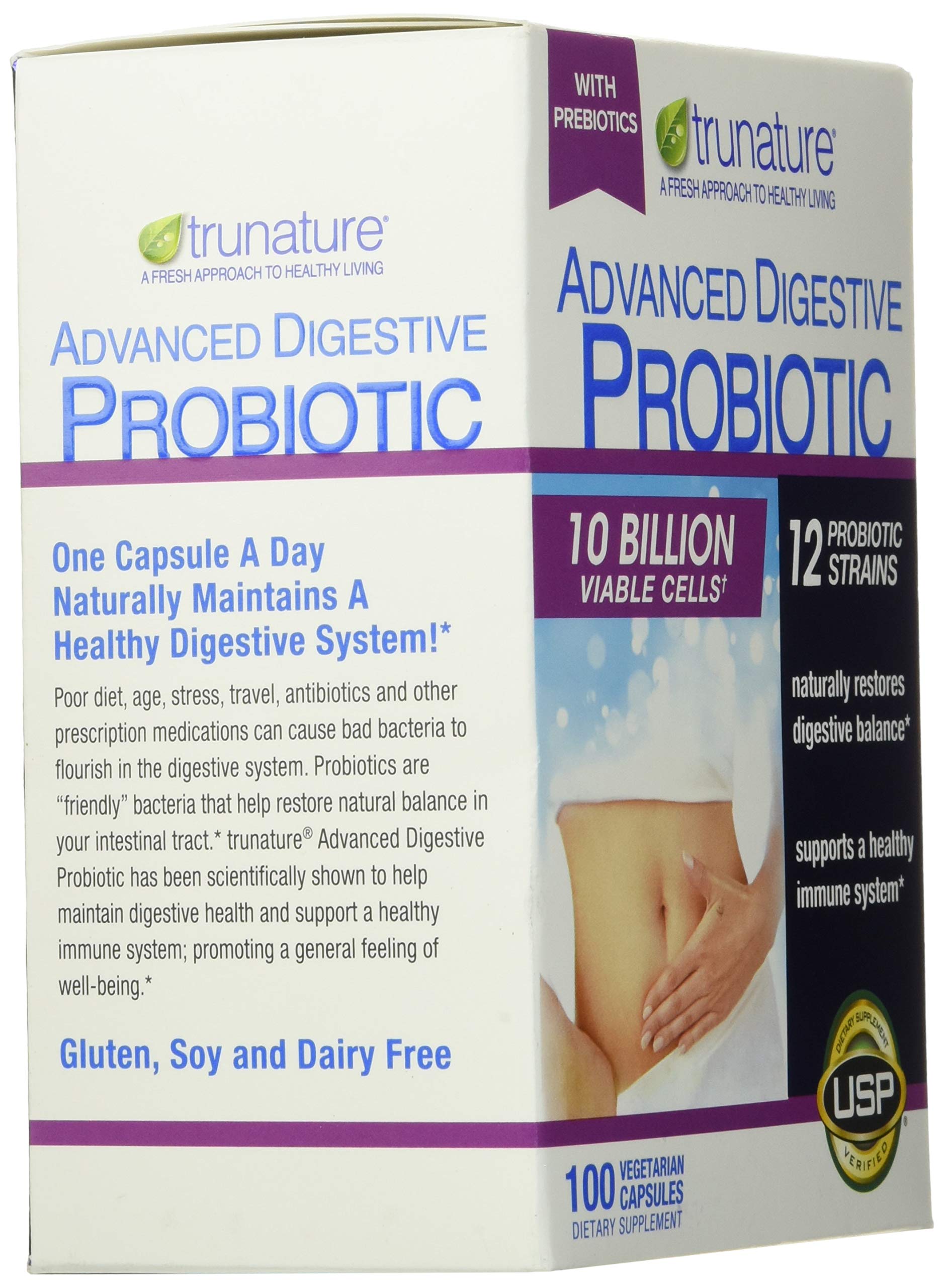 Foto 5 | Suplemento Probiótico Digestivo Avanzado Trunature 2 Frascos de 100 Cápsulas C/U - Venta Internacional