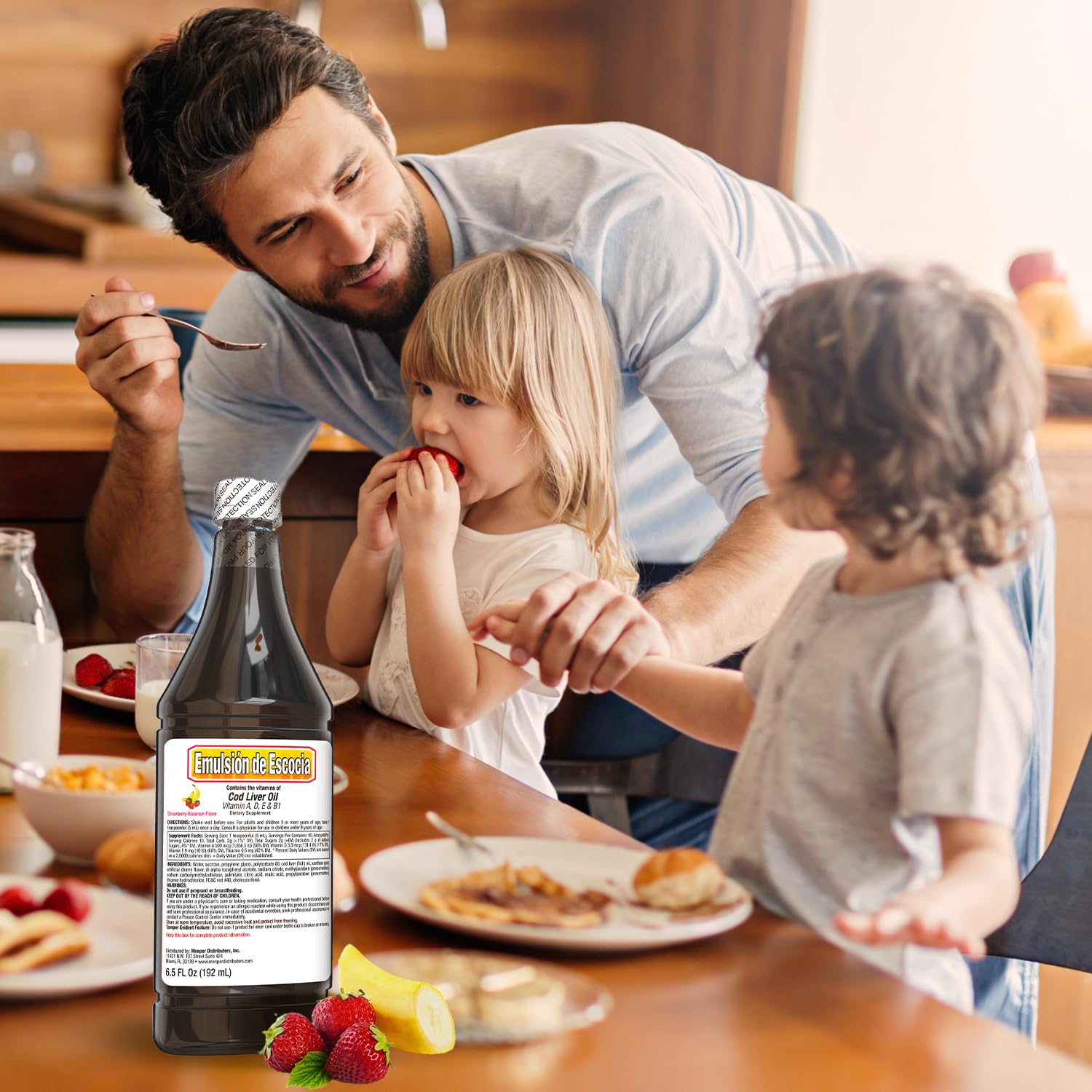 Foto 4 pulgar | Emulsión De Aceite De Hígado De Bacalao Emulsión De Escocia Fresa Y Plátano - Venta Internacional
