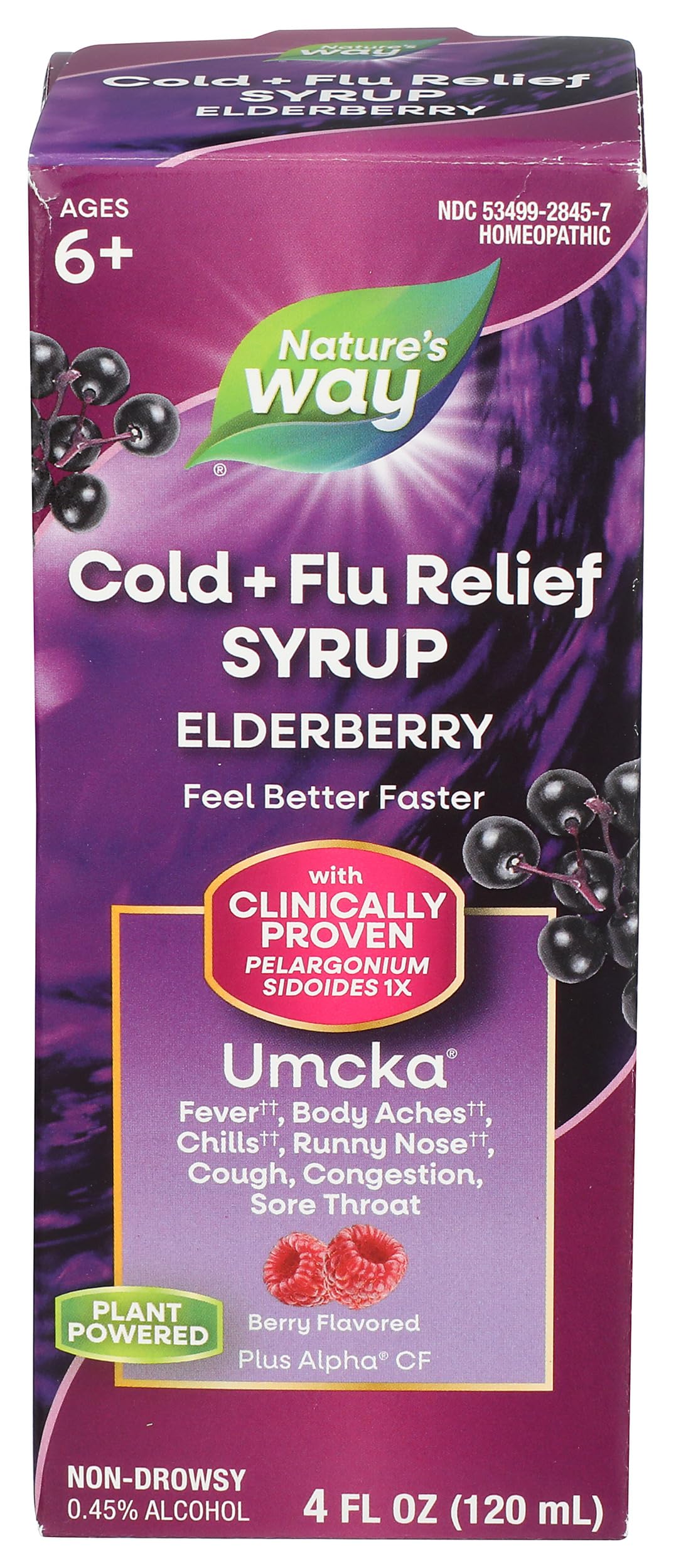 Foto 2 pulgar | Sirope Nature's Way Umcka Intensive Para Resfriado Y Gripe De Saúco 120 Ml - Venta Internacional