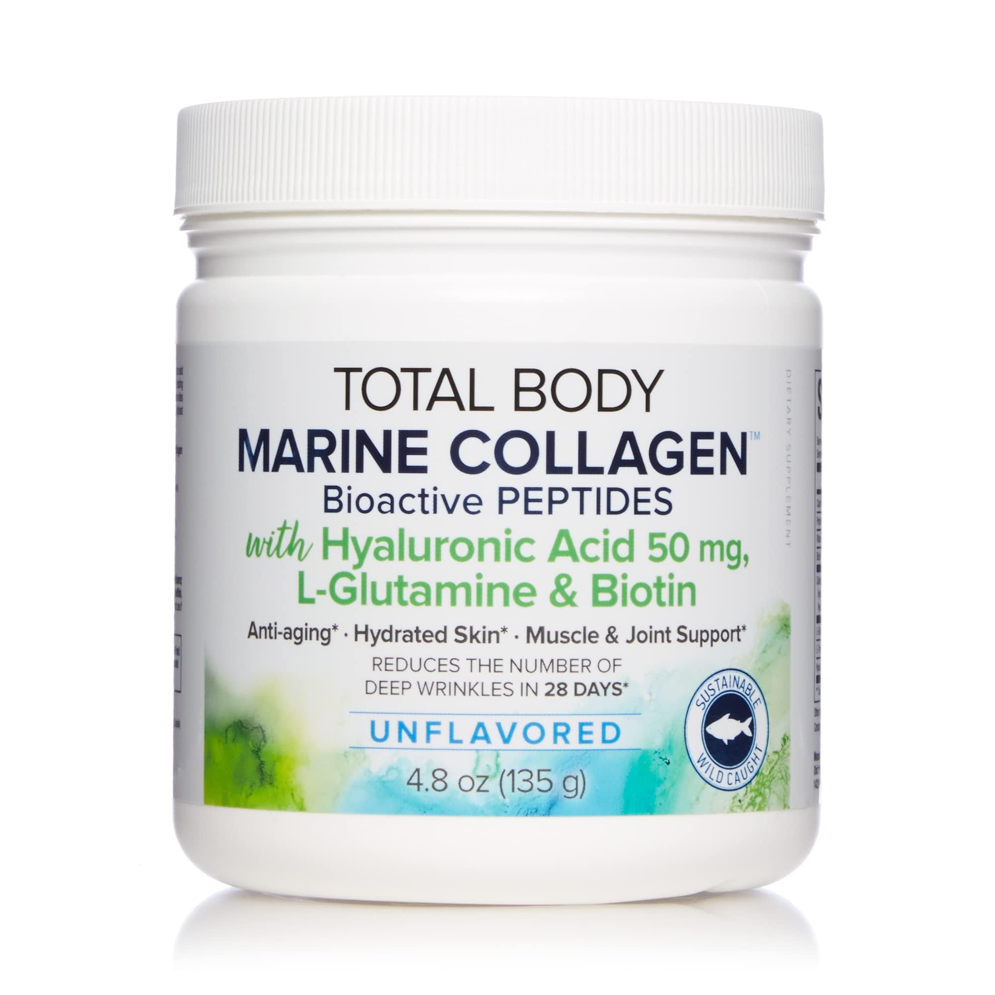 Foto 2 pulgar | Colágeno Marino en Polvo Natural Factors Total Body 140 ml - Venta Internacional