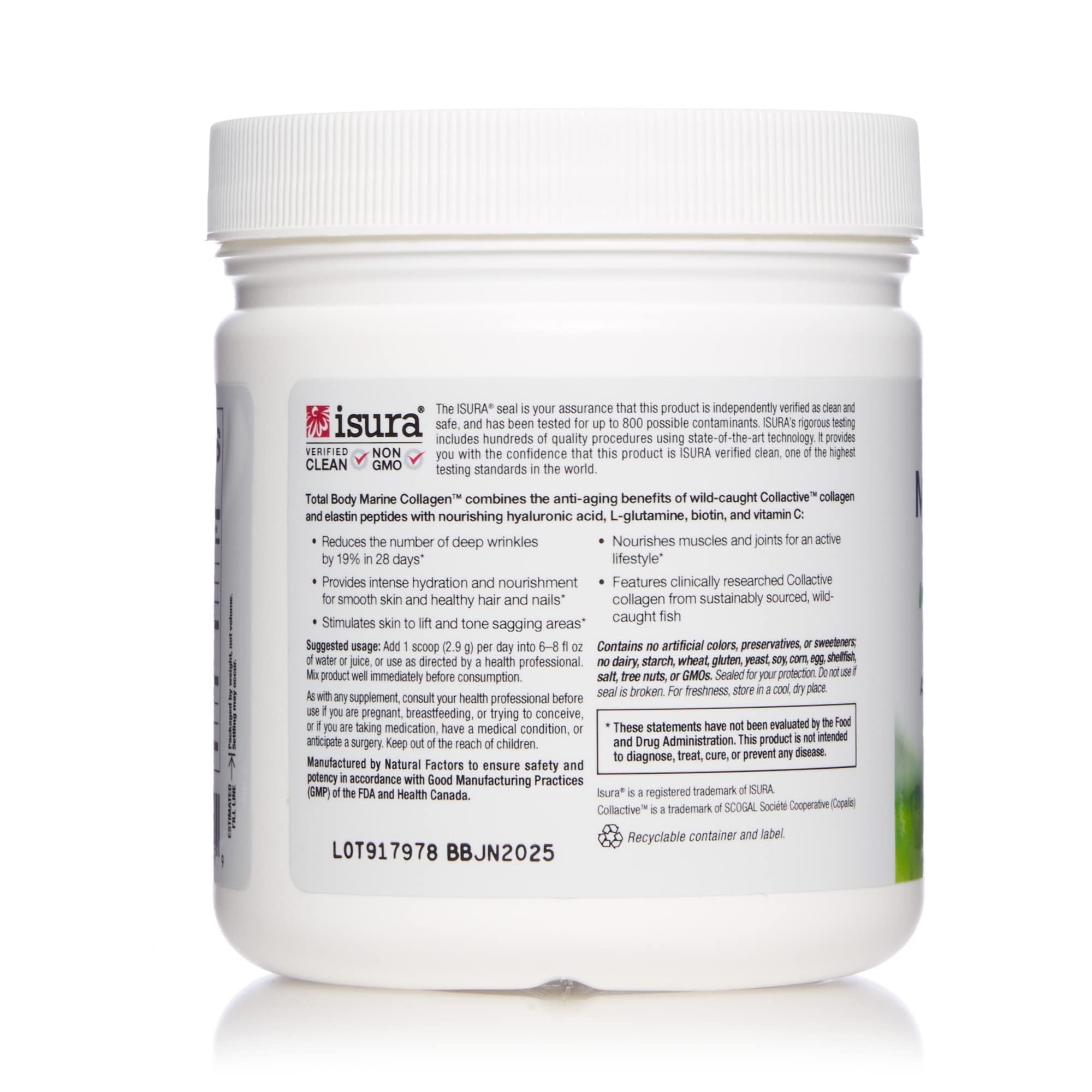 Foto 5 pulgar | Colágeno Marino en Polvo Natural Factors Total Body 140 ml - Venta Internacional