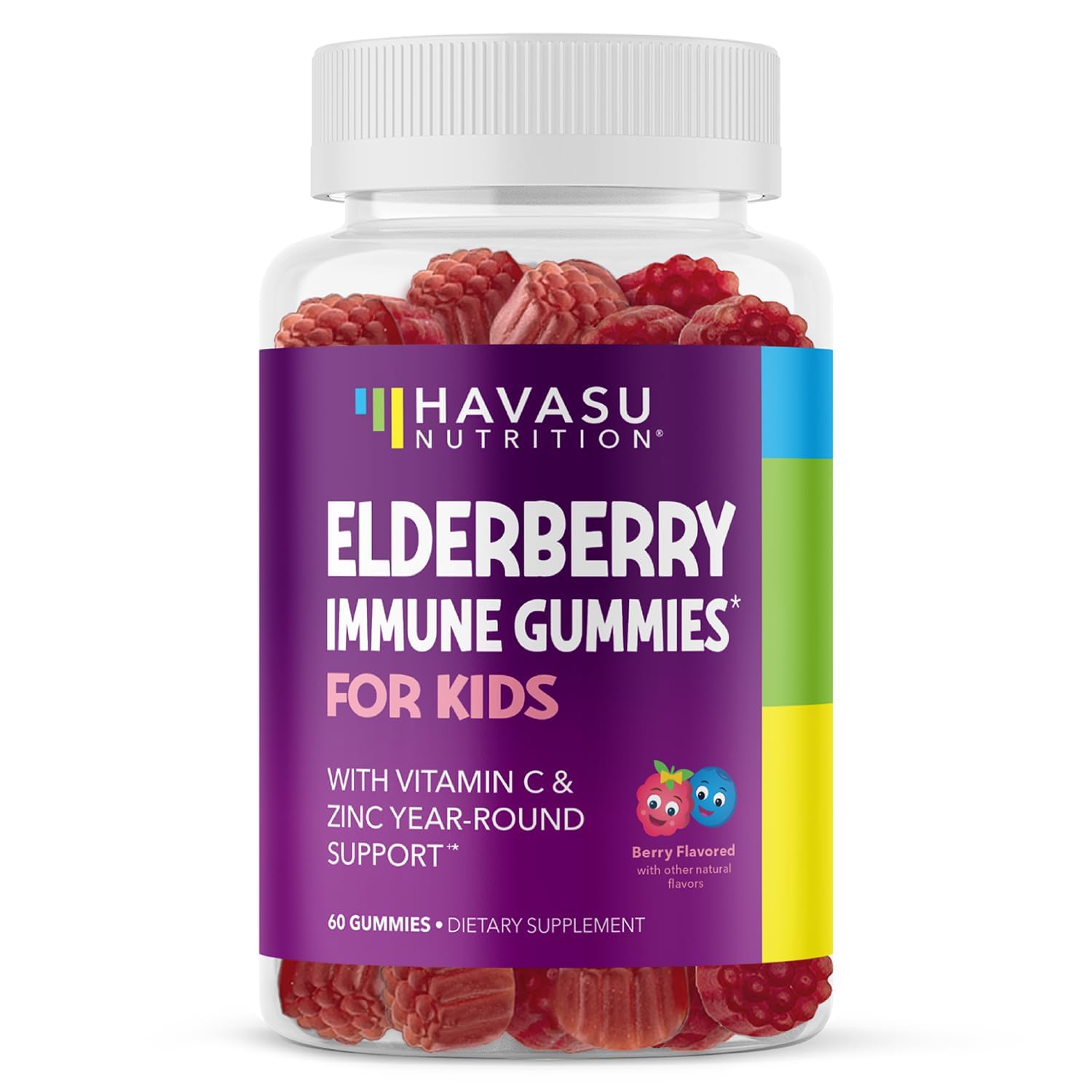 Foto 1 | Gomitas De Saúco Havasu Nutrition Kids, 60 Unidades, Con Zinc Y Vitamina C - Venta Internacional.