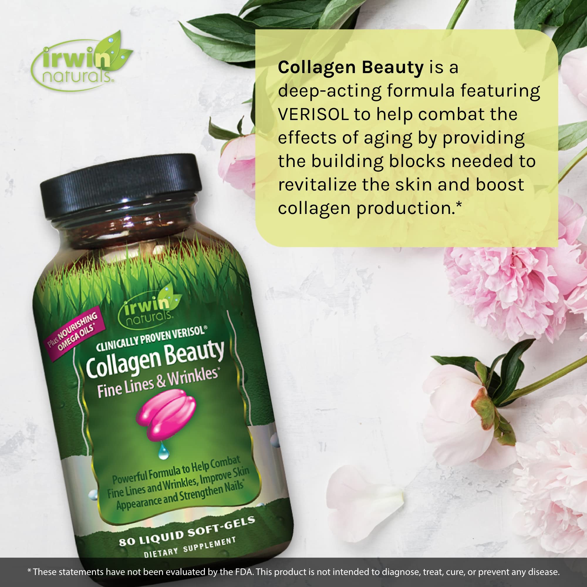 Foto 4 pulgar | Suplemento Irwin Naturals Collagen Beauty 80 Cápsulas Blandas X2 - Venta Internacional.