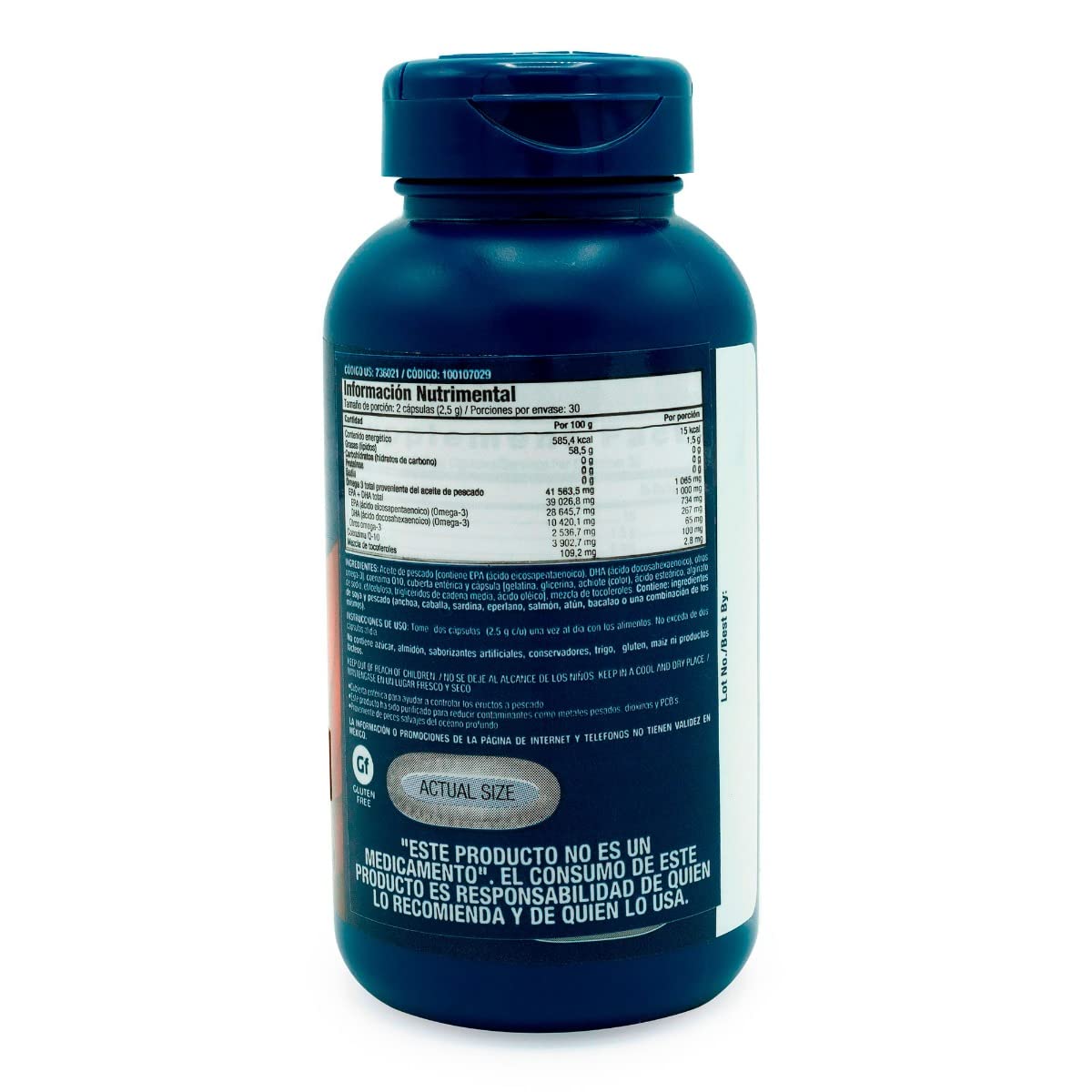 Foto 3 pulgar | Suplemento Gnc De Aceite De Pescado De Triple Concentración Más Coq-10 60 Cápsulas Blandas - Venta Internacional