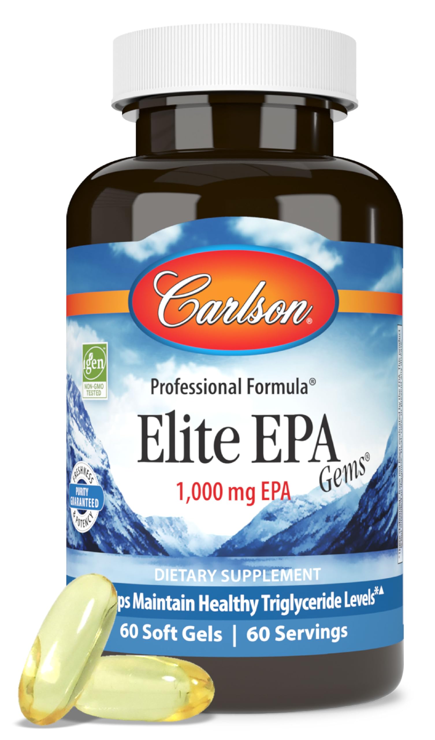 Foto 2 pulgar | Suplemento de Aceite De Pescado Carlson Elite Epa Gems 1000 Mg 60 Cápsulas Blandas - Venta Internacional