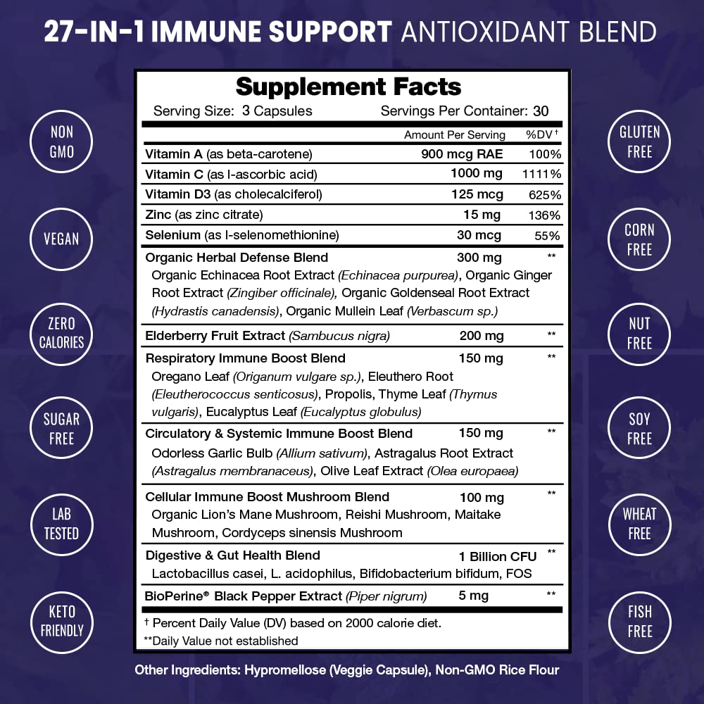 Foto 3 pulgar | Suplemento Nutrachamps 27 En 1 Para Sistema Inmunitario 90 Cápsulas 2 Piezas - Venta Internacional