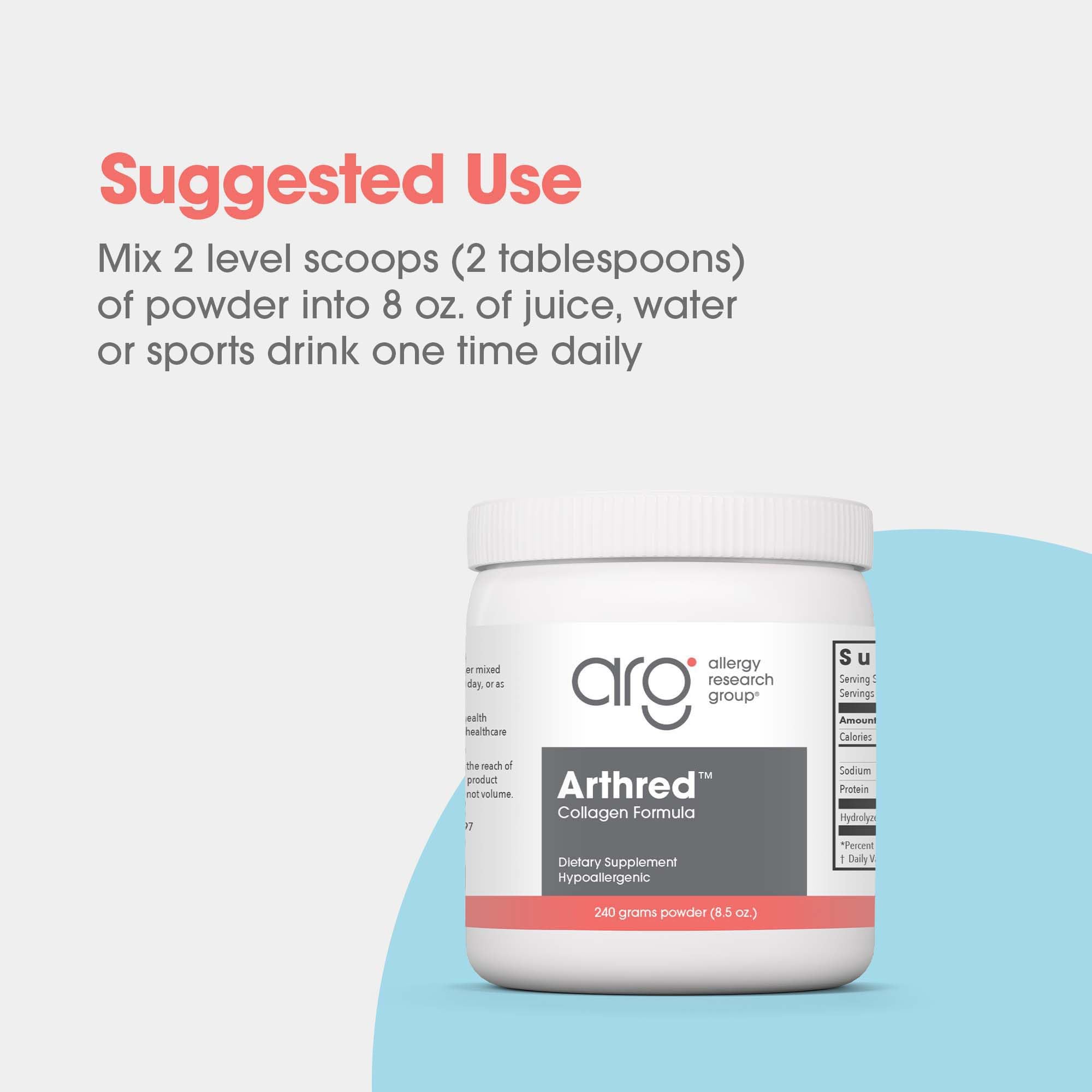 Foto 7 pulgar | Suplemento De Colágeno Arthred De Allergy Research Group, 250 Ml - Venta Internacional.