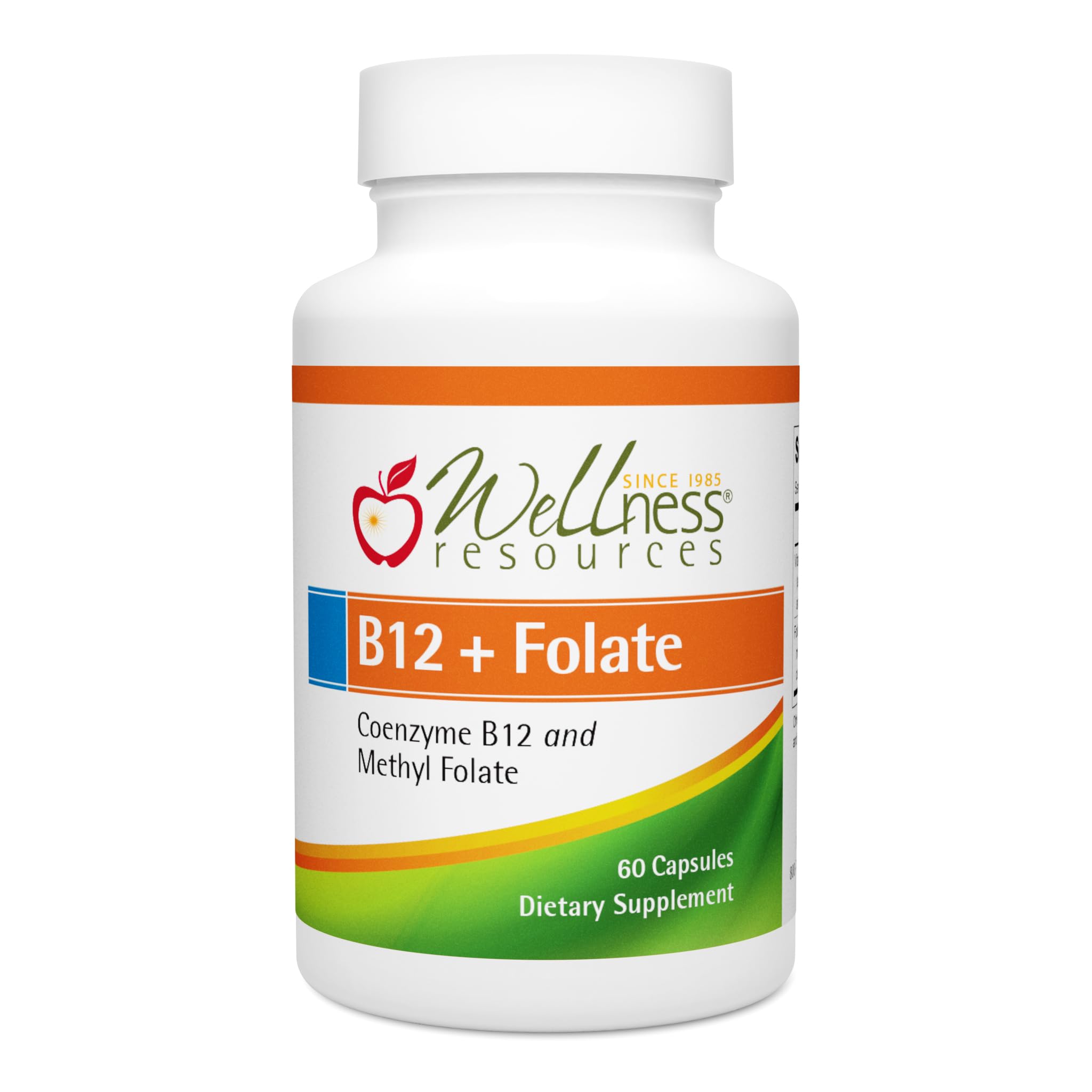 Foto 2 pulgar | Suplemento Wellness Resources B12 + Folato 60 Cápsulas - Venta Internacional