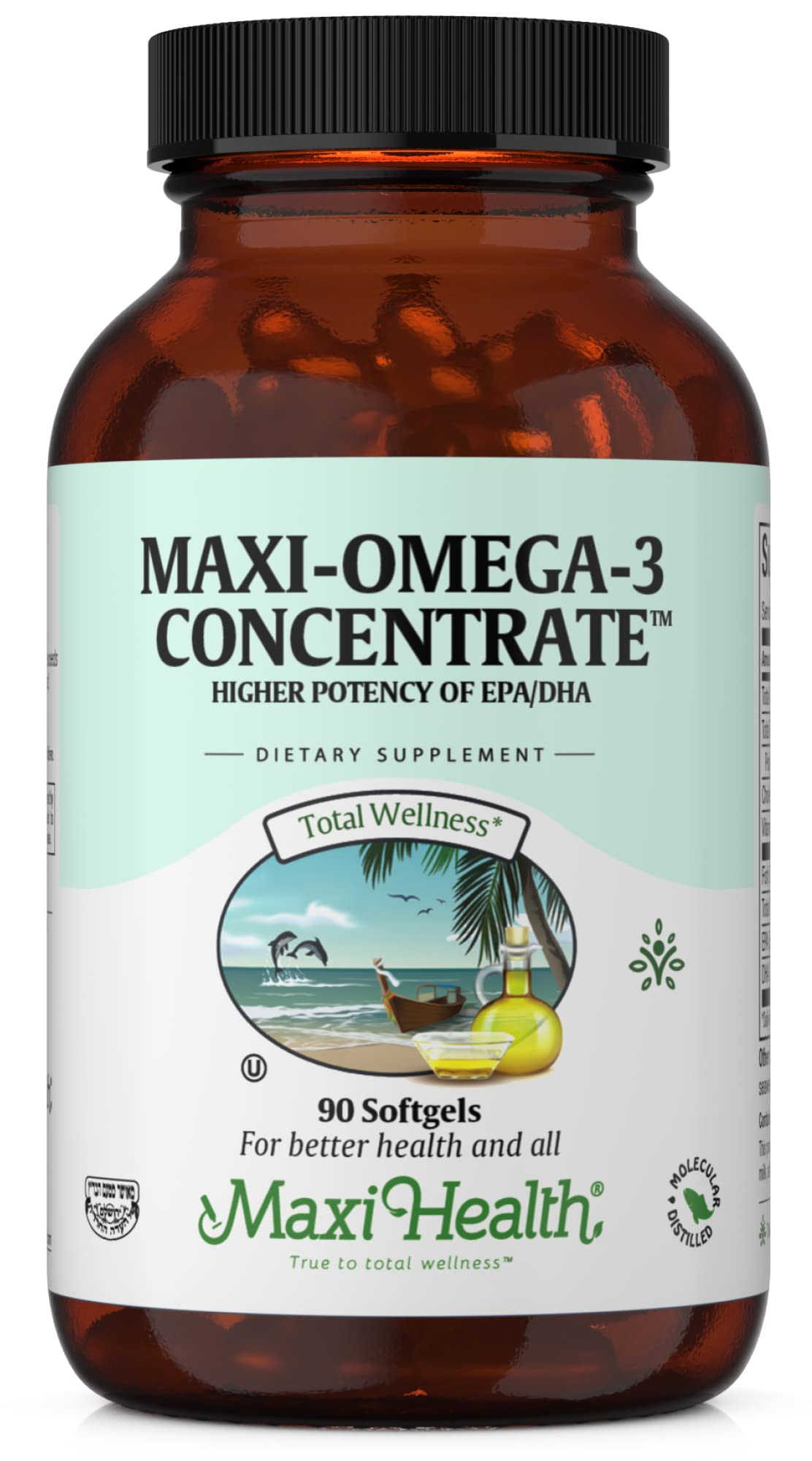 Foto 2 pulgar | Aceite De Pescado Omega 3 Supplement Maxi Health 90 Cápsulas Blandas - Venta Internacional.