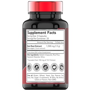 Foto 2 | Suplemento Tnvitamins Raíz de Remolacha 1500 Mg 100 Cápsulas - Venta Internacional