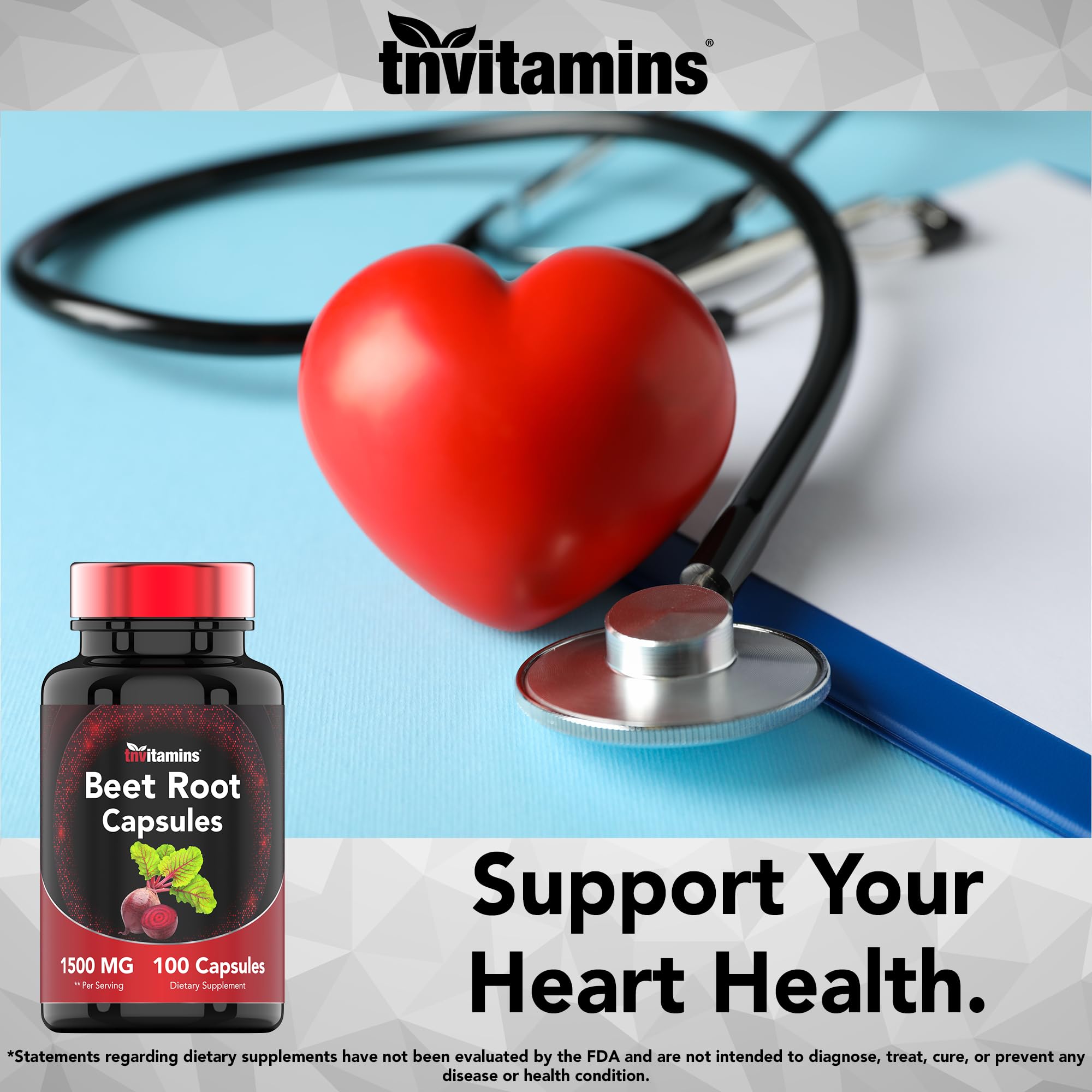 Foto 5 | Suplemento Tnvitamins Raíz de Remolacha 1500 Mg 100 Cápsulas - Venta Internacional