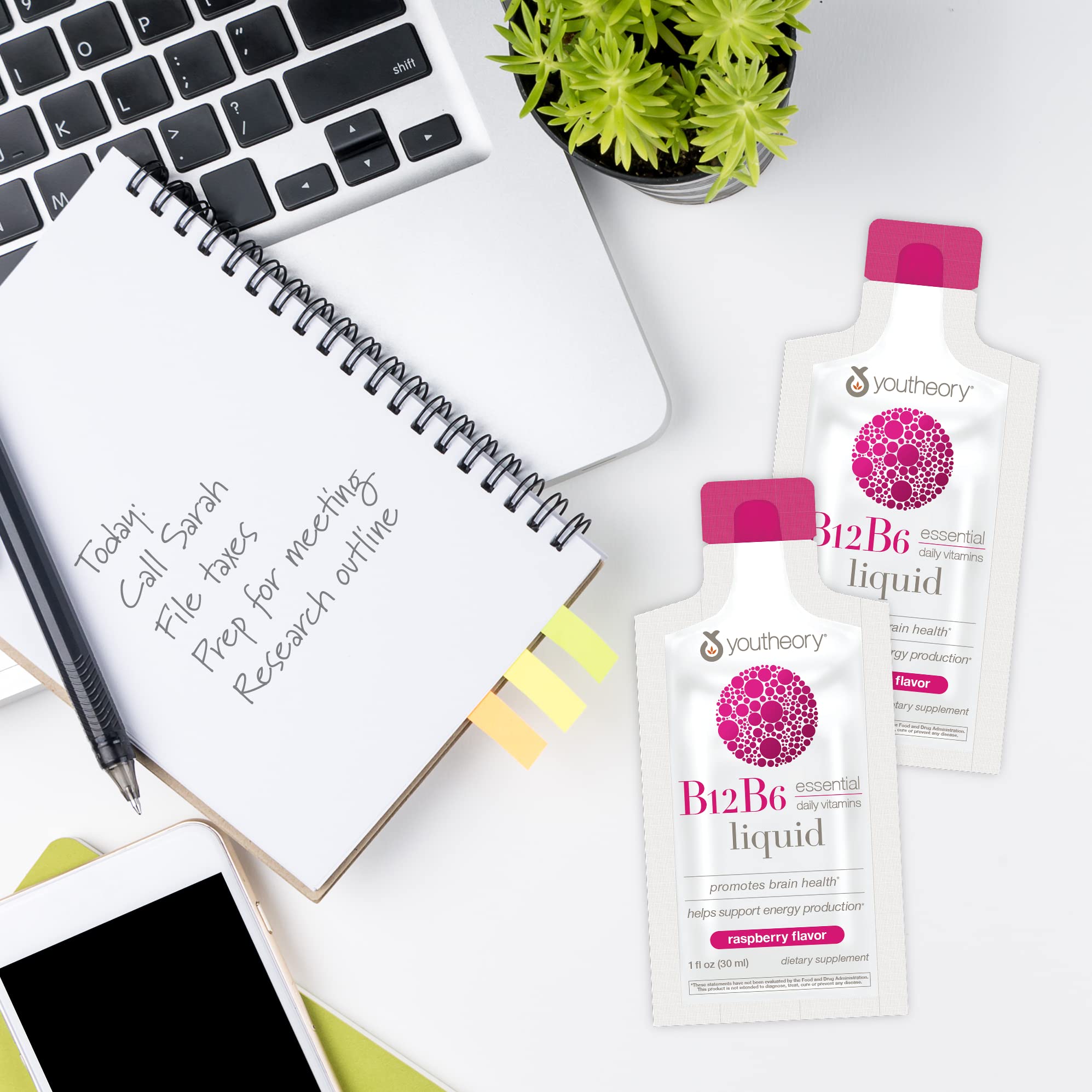 Foto 6 pulgar | Suplemento Youtheory Vitamina B12 B6 Daily Energy Frambuesa 30 ml- Venta Internacional
