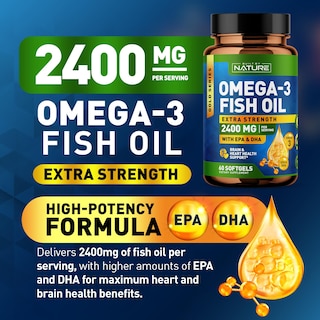 Foto 2 | Suplemento De Aceite De Pescado Omega 3 Built By Nature 2400 Mg 60 Cápsulas Blandas - Venta Internacional.