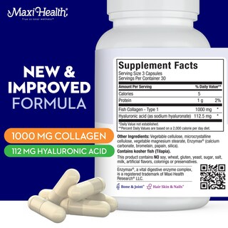 Foto 3 | Suplemento Maxi Health Collagen Con Ácido Hialurónico Tipo I Para Peces - Venta Internacional.