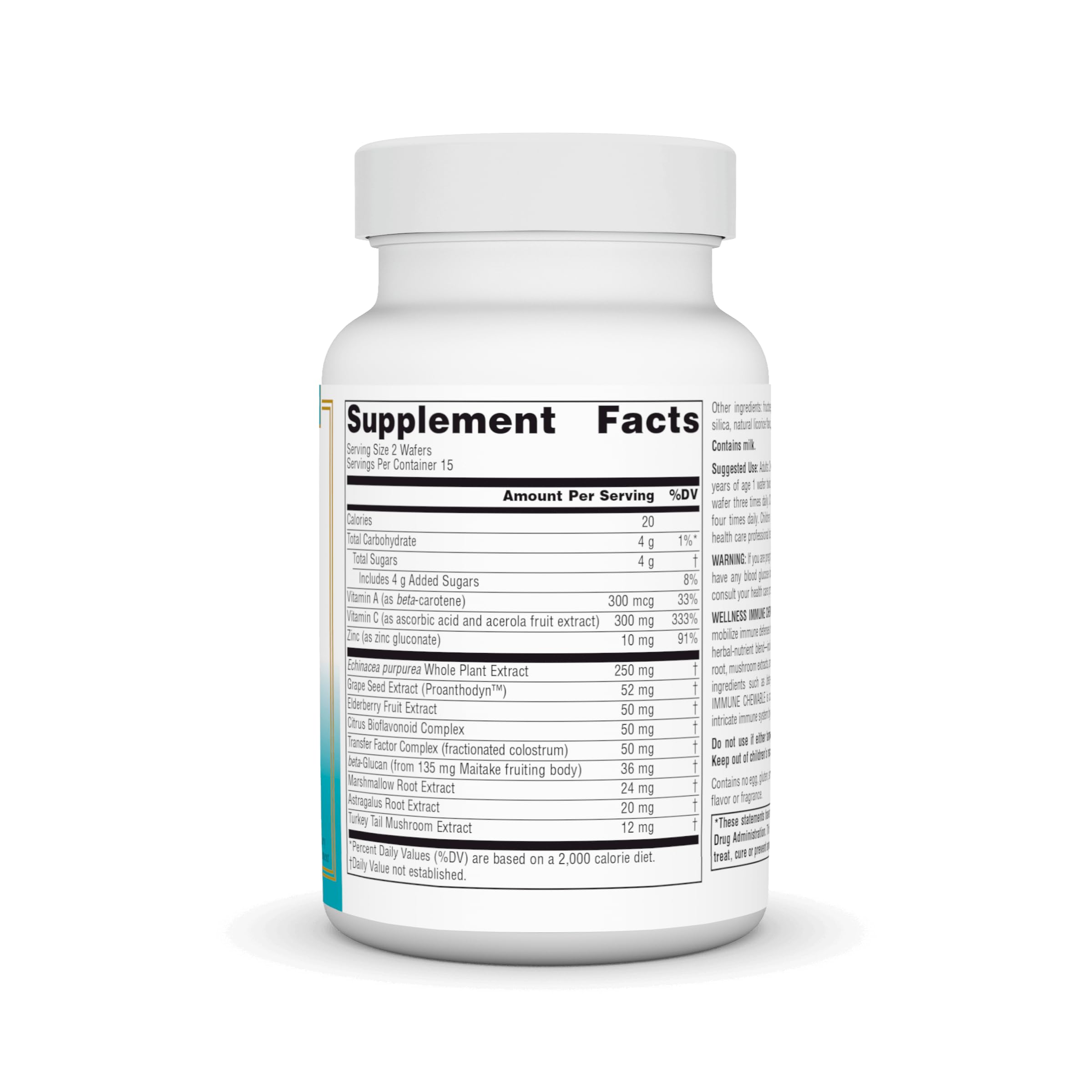 Foto 3 pulgar | Suplemento Source Naturals Wellness Immune Masticable 30 Obleas - Venta Internacional