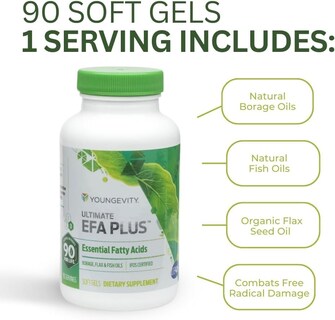 Foto 3 | Suplemento Youngevity Ultimate Efa Plus 360 Cápsulas Blandas - Venta Internacional.