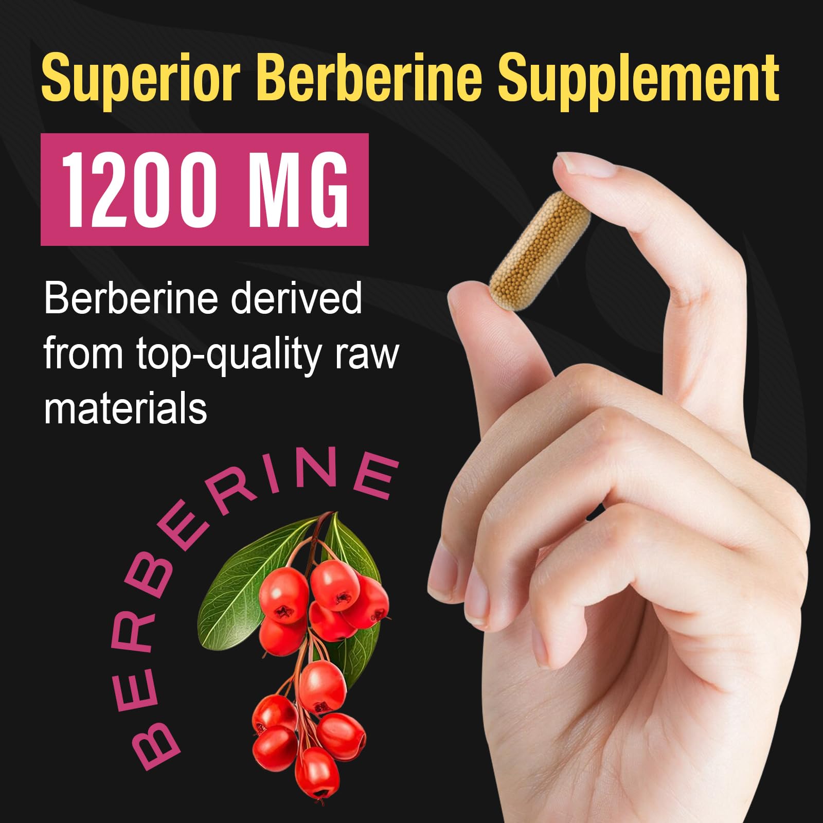 Foto 7 pulgar | Suplemento Canarata Berberine Hcl 1200 Mg - Venta Internacional