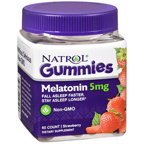 Foto 2 pulgar | Suplemento Natrol Melatonin Gummies Fresa 60 Unidades - Venta Internacional