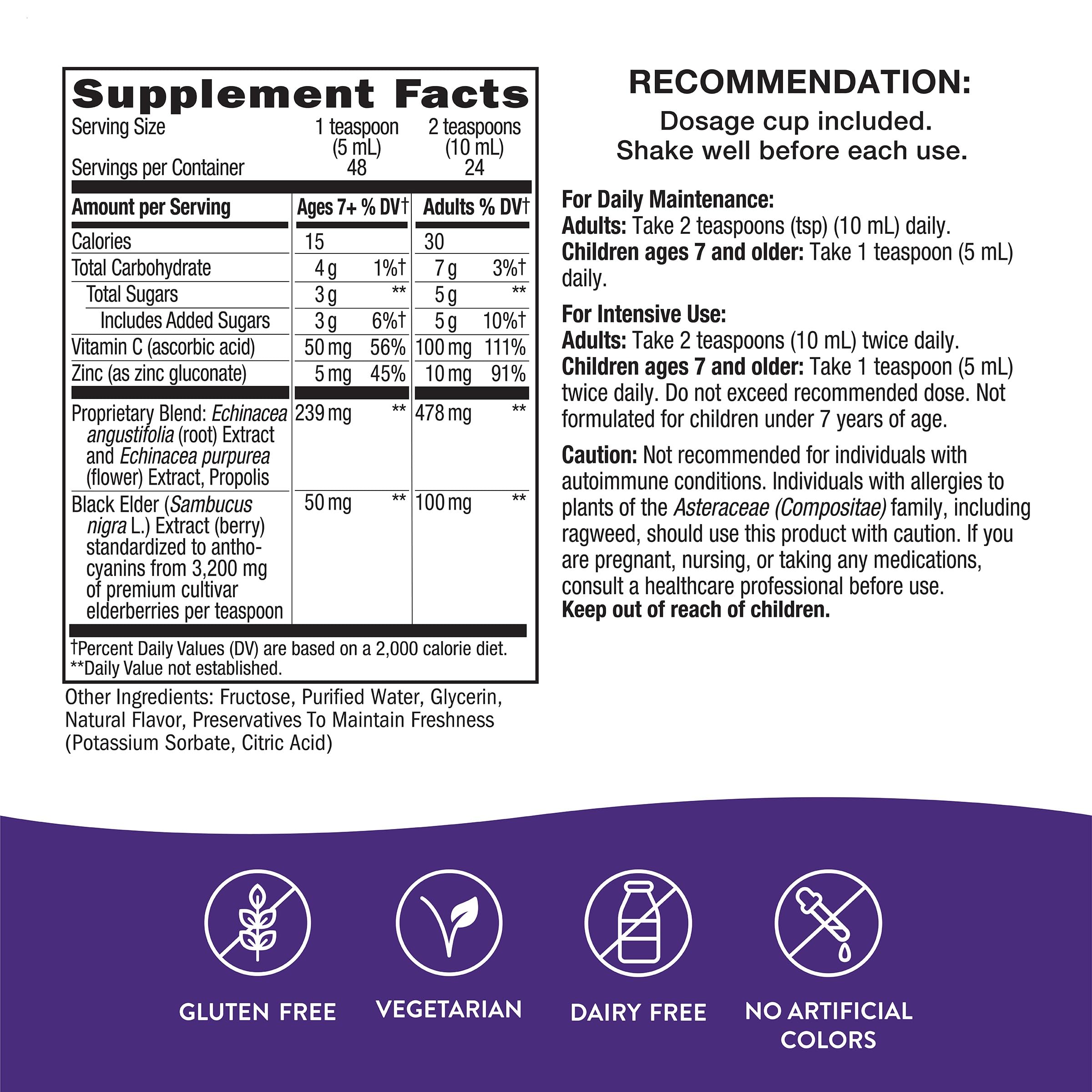Foto 5 pulgar | Sirope Nature's Way Sambucus Immune con Saúco 240 ml - Venta Internacional
