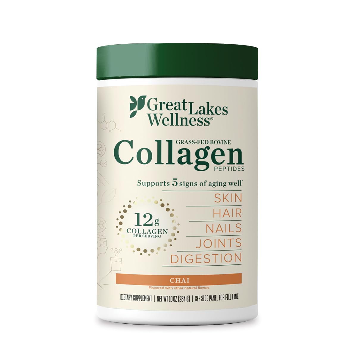 Foto 2 pulgar | Péptidos de Colágeno en Polvo Great Lakes Wellness284 g Chai - Venta Internacional