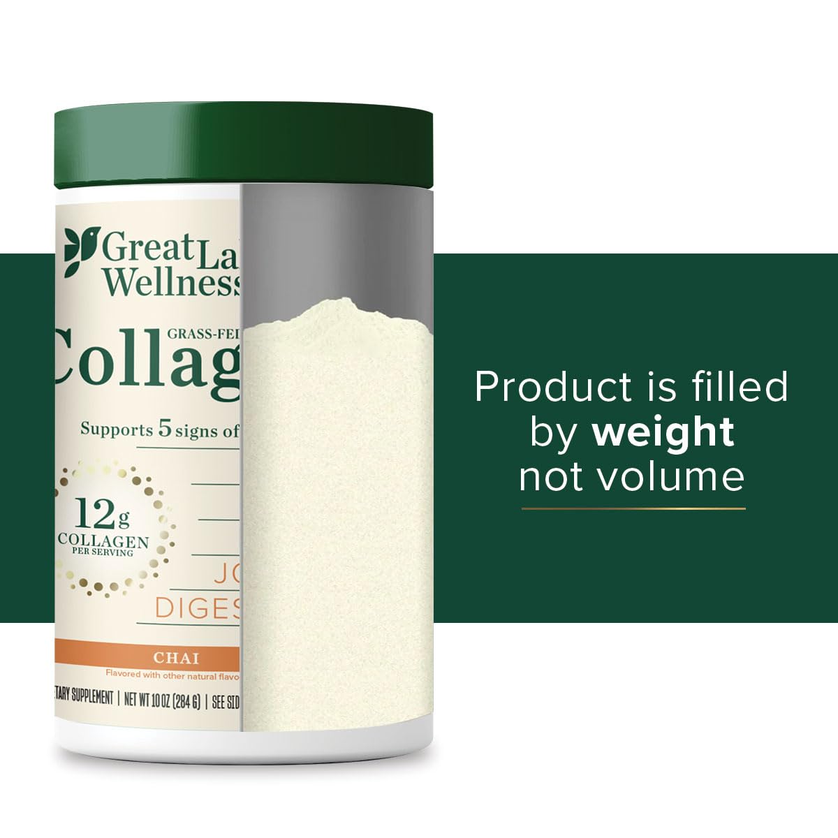 Foto 7 pulgar | Péptidos de Colágeno en Polvo Great Lakes Wellness284 g Chai - Venta Internacional