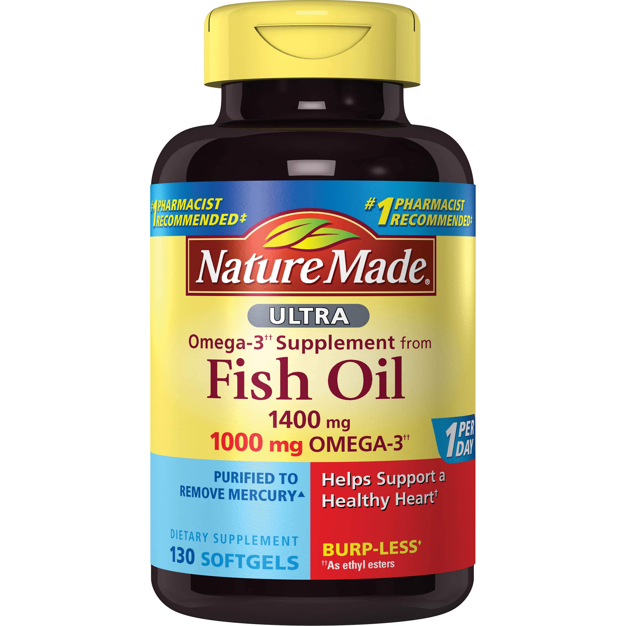 Foto 2 pulgar | Suplemento Nature Made Ultra Omega-3 Burpless Fish Oil 1400 Mg Omega 3 1000 Mg 130 Capsulas - Venta Internacional