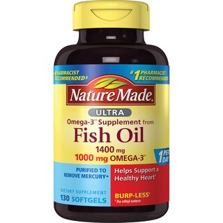 Foto 1 | Suplemento Nature Made Ultra Omega-3 Burpless Fish Oil 1400 Mg Omega 3 1000 Mg 130 Capsulas - Venta Internacional