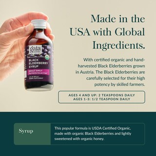 Foto 4 | Suplemento Gaia Herbs Sirope De Saúco Negro 90 Ml - Venta Internacional.