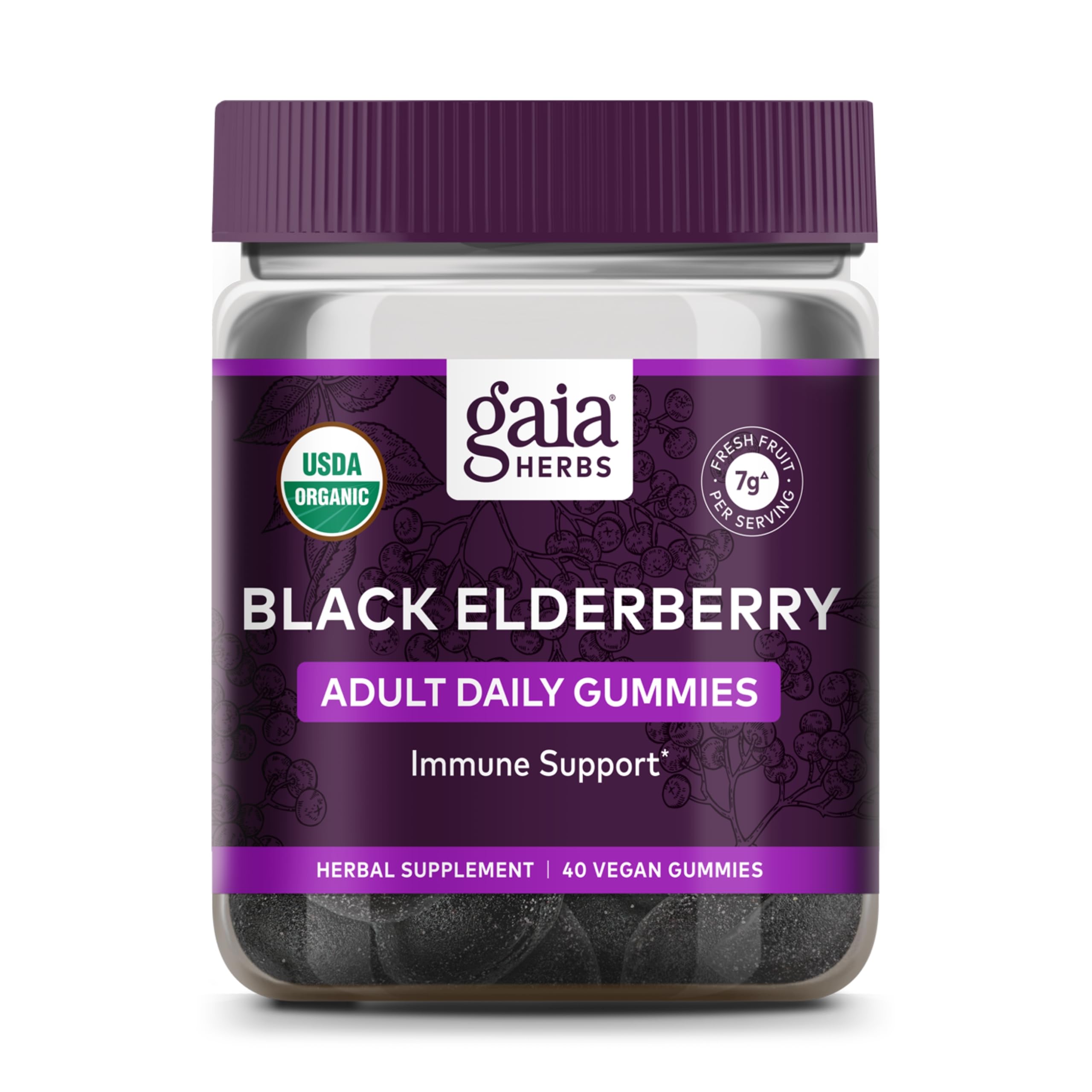 Foto 2 pulgar | Suplemento Gaia Herbs, Gomitas De Saúco Negro Para Adultos, 40 G - Venta Internacional.