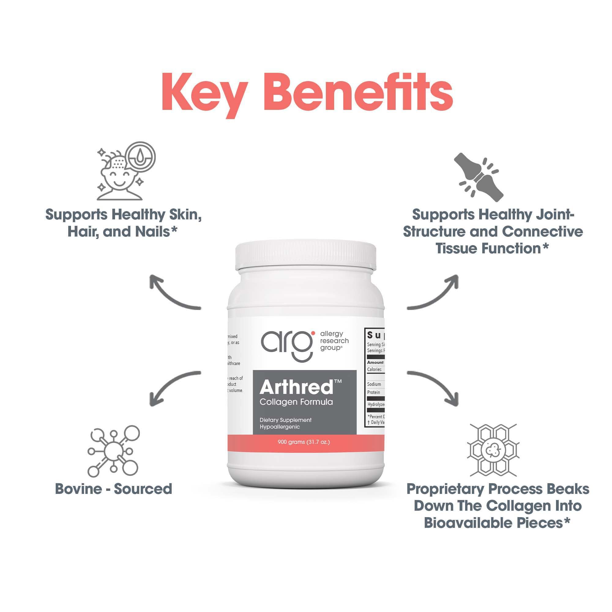 Foto 4 | Colágeno En Polvo Allergy Research Group Arthred 940 Ml - Venta Internacional.