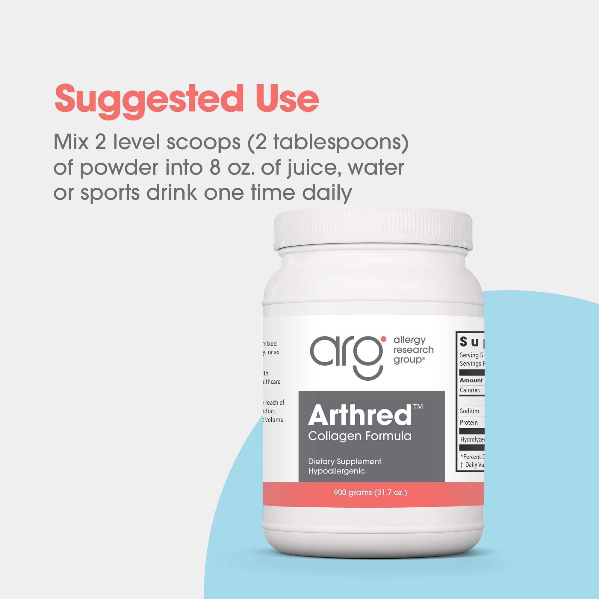 Foto 7 pulgar | Colágeno En Polvo Allergy Research Group Arthred 940 Ml - Venta Internacional.
