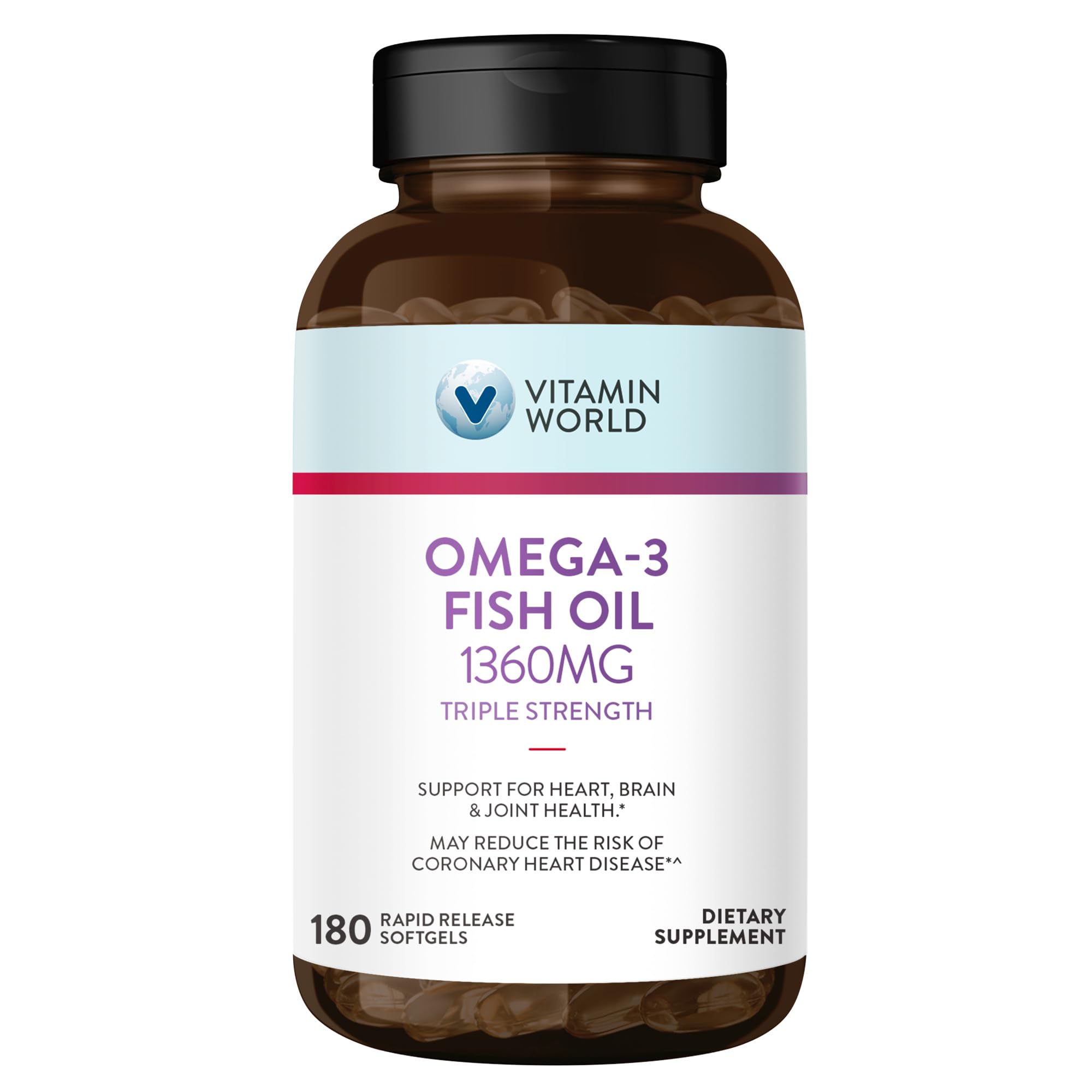 Foto 2 pulgar | Suplemento Aceite de Pescado Omega 3 Triple Potencia Vitamin World - Venta Internacional