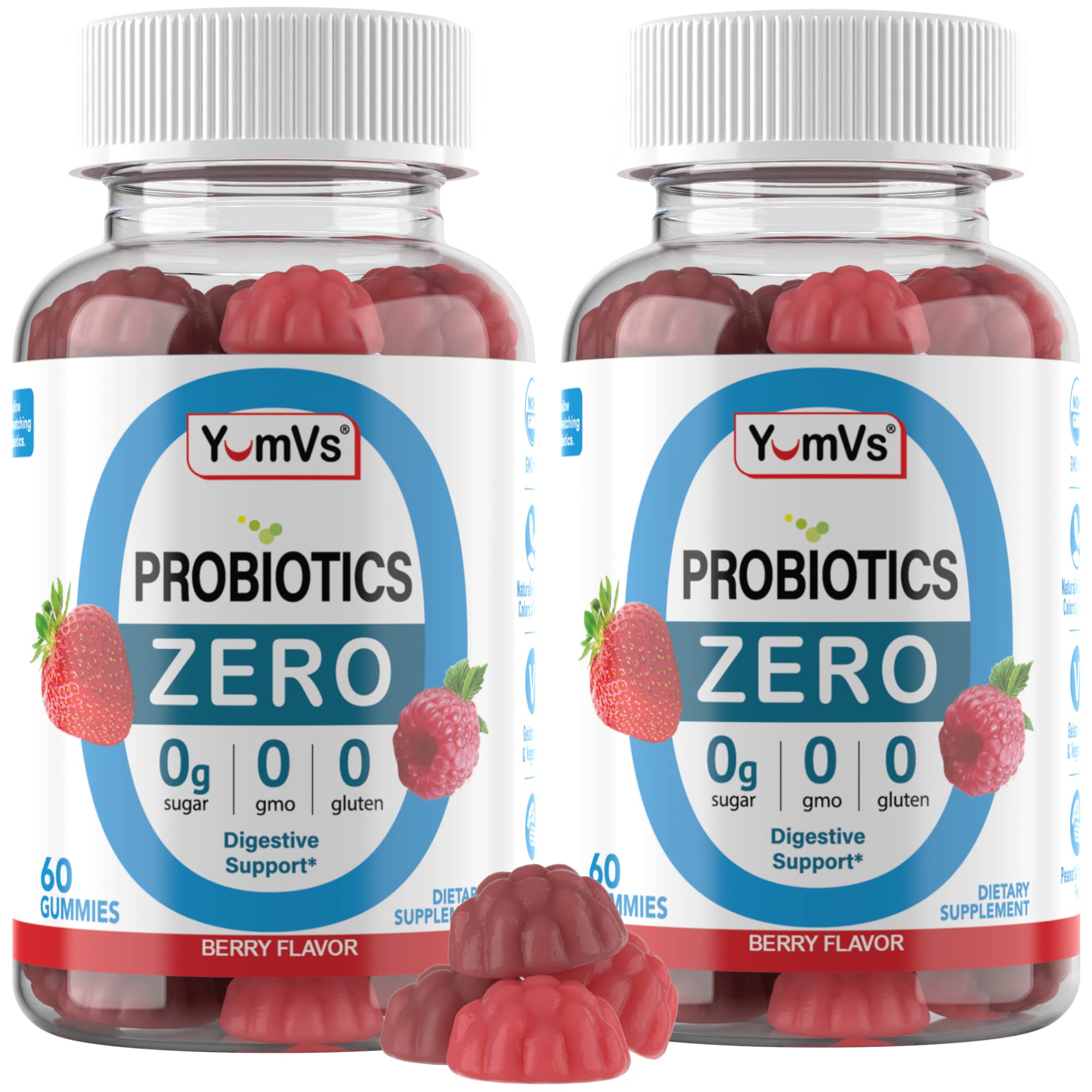 Foto 1 | Gomitas Probióticas Yum-v's Zero Sugar Digestive Health 60 Piezas - Venta Internacional
