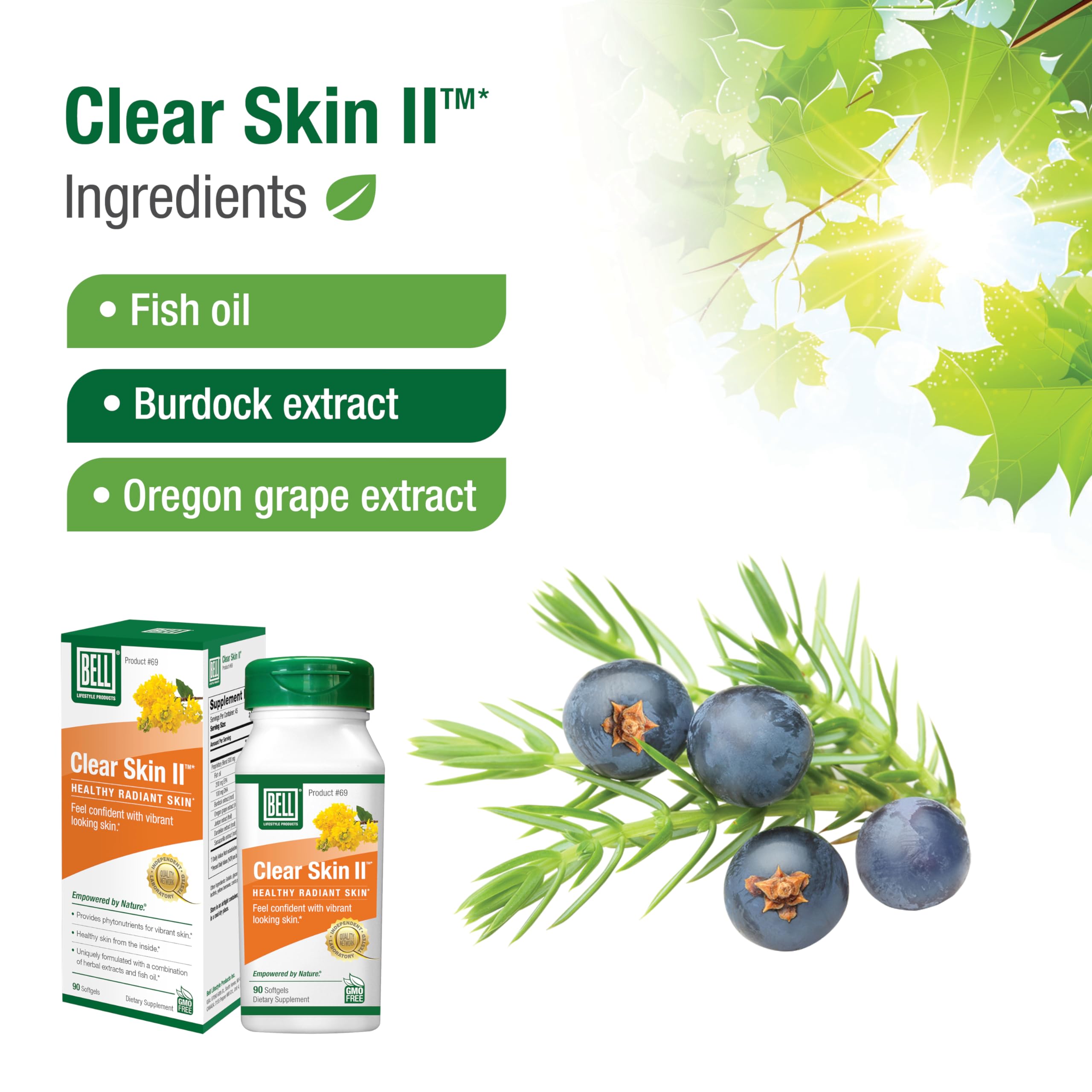 Foto 4 | Suplemento Bell Clear Skin Ii con Aceite de Pescado Omega-3 90 Cápsulas Blandas - Venta Internacional