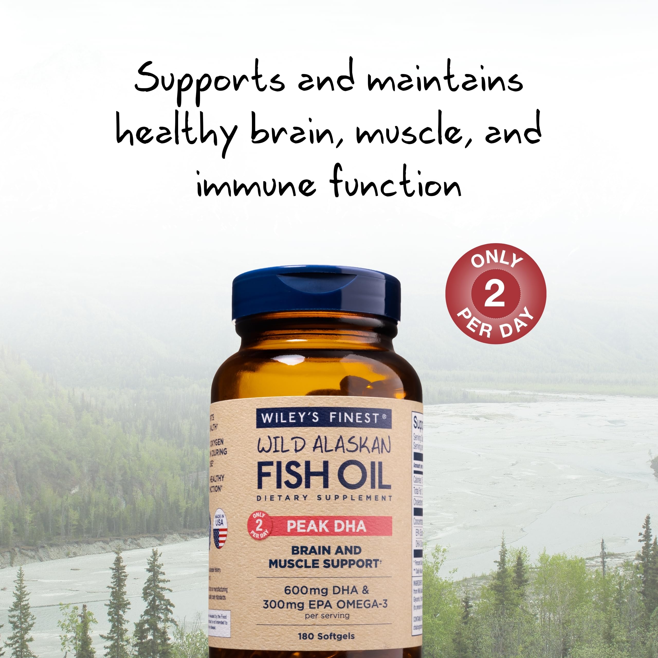 Foto 4 pulgar | Suplemento Wiley's Finest Wild Fish Oil Peak Dha 180 Cápsulas Blandas - Venta Internacional.