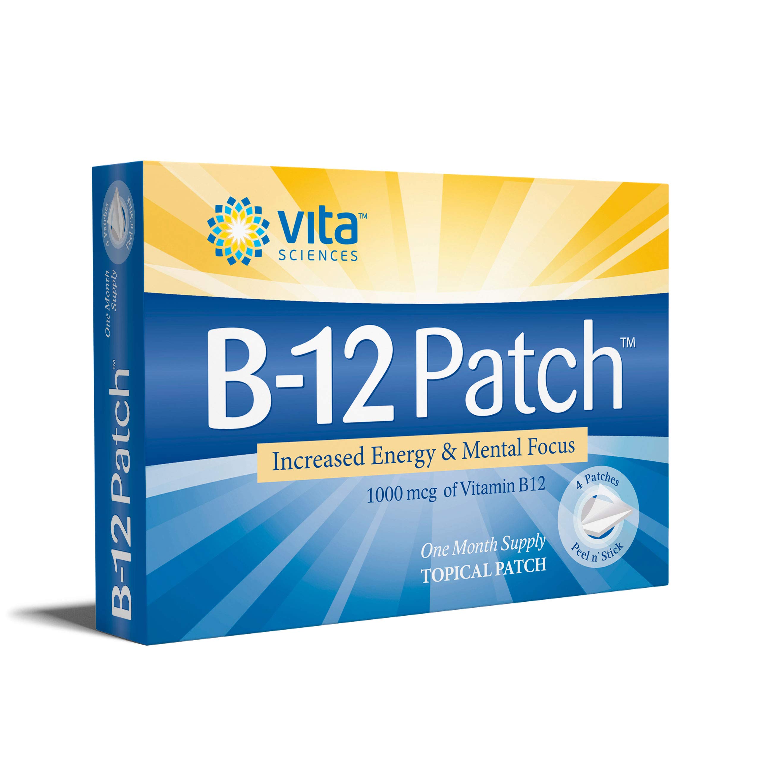 Foto 2 pulgar | Parche De Vitamina B12 Vita Sciences Extra Strength De 1 Mes - Venta Internacional.
