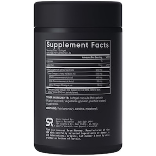 Foto 2 | Aceite de Pescado Omega-3 Supplement Sports Research 30 Cápsulas Blandas - Venta Internacional
