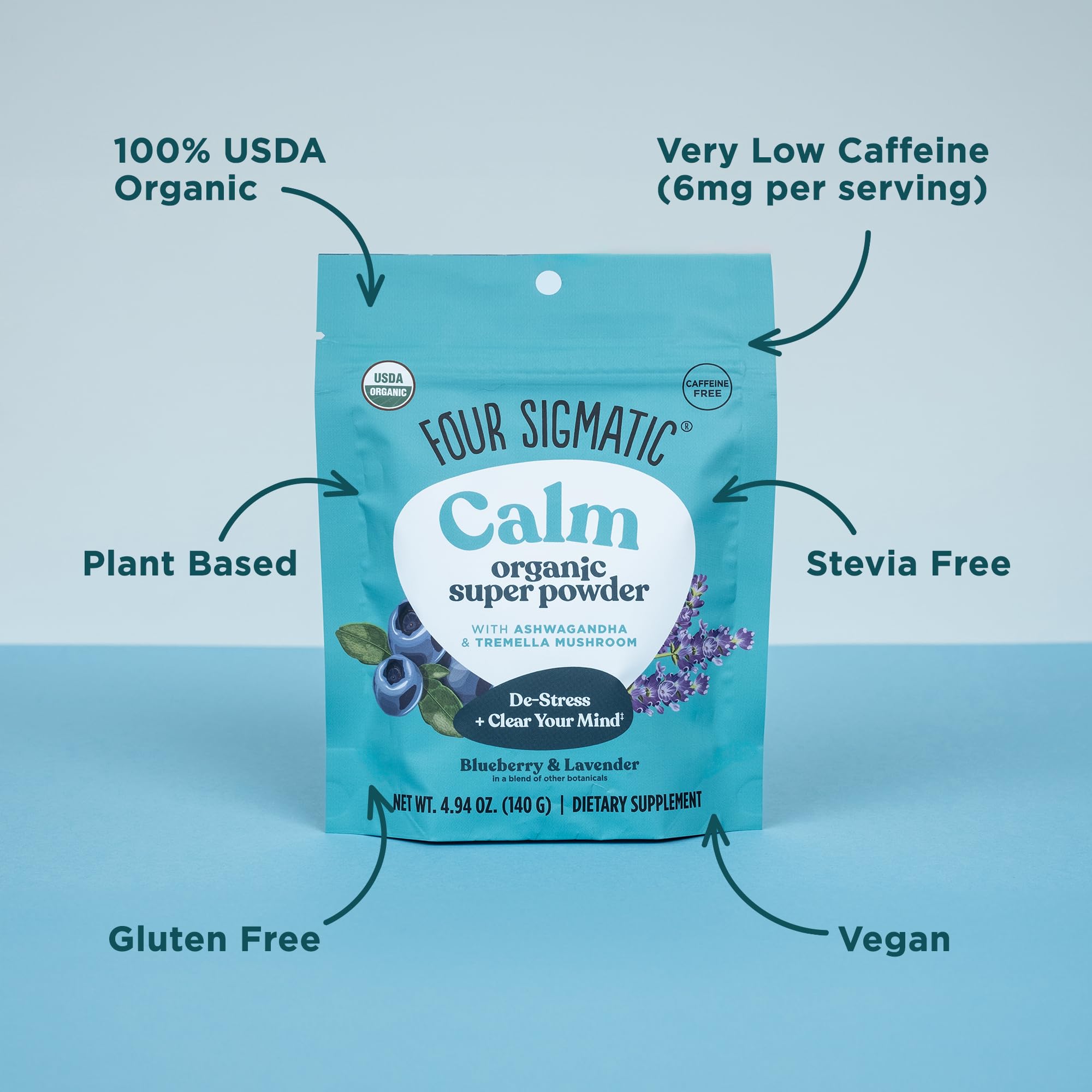 Foto 3 pulgar | Suplemento Four Sigmatic Calm Organic Super Powder de 140 g-Venta Internacional