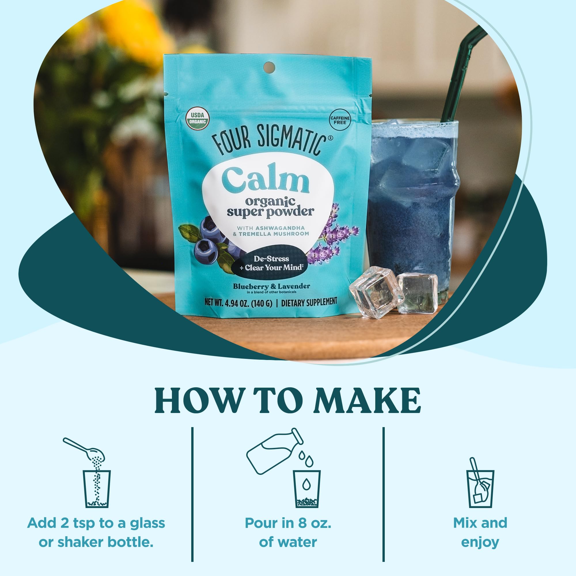 Foto 4 pulgar | Suplemento Four Sigmatic Calm Organic Super Powder de 140 g-Venta Internacional