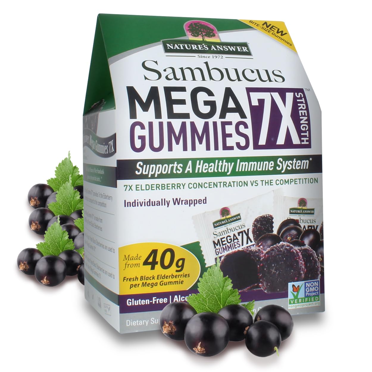 Foto 2 pulgar | Gominolas Nature's Answer Sambucus Mega 7x Apoyo Inmunológico 30 Unidades - Venta Internacional