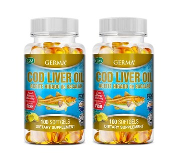 Foto 1 | Cápsulas de Aceite de Hígado de Bacalao Germa Paquete de 2 con 100 Cápsulas C/U - Venta Internacional